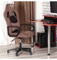 Игровое кресло TetChair Driver флок коричневый 6, ткань TW-24