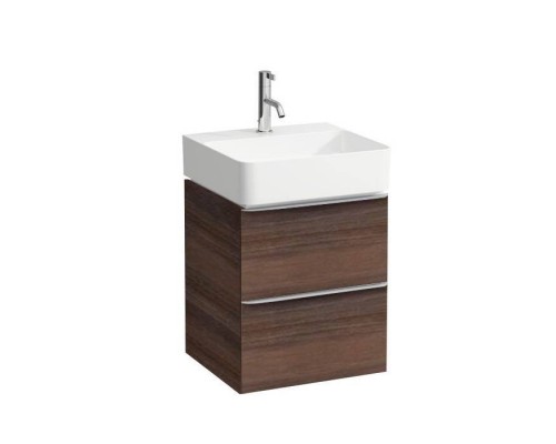 Laufen Space База с раковиной 43.5х38.5(41)х52см., подвесная, 1 отв., с 2 ящиками, цвет: темный вяз. 8.1528.1.000.104.1,  4.1010.2.160.103.1