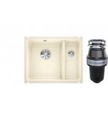 Комплект Мойка Blanco Subline 350/150-U магнолия + Измельчитель KUCHENSTERN Muhle