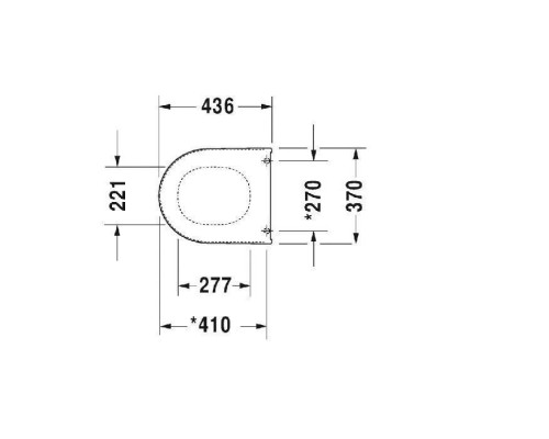Duravit Starck 2  Сиденье для унитаза , петли сталь, цвет: белый. 0069810000