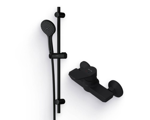 Душевой комплект Смеситель для душа AM.PM X-Joy F85A20022 + Гарнитур Gem F0190022 черный