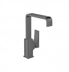Hansgrohe Metropol Смеситель для раковины 230, на 1 отв, с донным клапаном, излив 165мм, цвет: шлифованный черный хром. 32511340