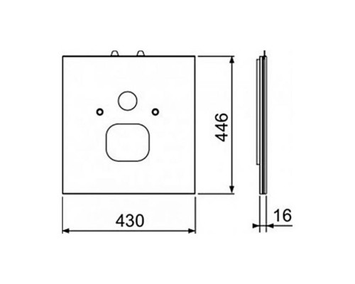 TECE TECElux Стеклянная панель для TECEone, стекло черное. 9650110