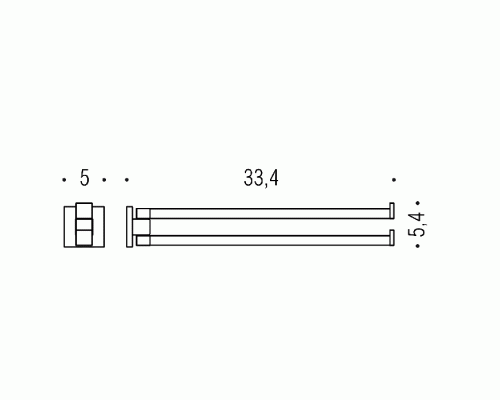 Colombo Basic Q Полотенцедержатель 33.4см, двойной поворотный, цвет: хром. B3712.CR Colombo Basic Q Полотенцедержатель 33.4см, двойной поворотный, цвет: хром. B3712.CR