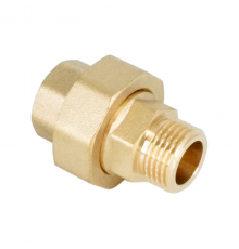 Сгон американка, ELSEN, Metalit, прямой, НВ, 1/2, 1/2, латунь, с плоским уплотнением, CN