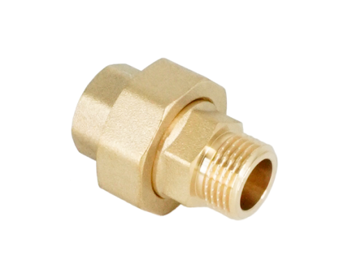 Сгон американка, ELSEN, Metalit, прямой, НВ, 1/2, 1/2, латунь, с плоским уплотнением, CN