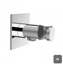 Almar Round Вывод для душевого шланга с держателем, цвет: Gun Metal Brushed PVD. E095039.GM