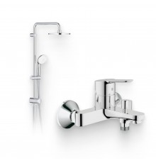 Душевой комплект Смеситель Grohe BauEdge 23334000 + Стойка New Tempesta 27389002