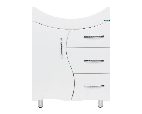 Тумба под раковину без столешницы Sanita Лира 60 напольная, глянцевая белая