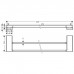 Hansgrohe AddStoris Полотенцедержатель двойной 64.8см., цвет: черный матовый. 41743670