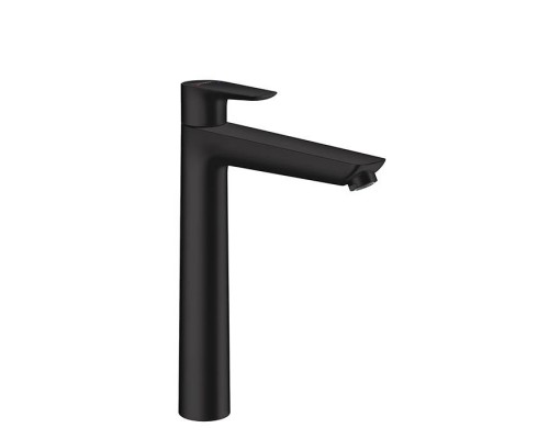 Hansgrohe Talis E Смеситель для раковины 240, на 1 отв, с донным клапаном, излив 183мм, цвет: черный матовый. 71716670