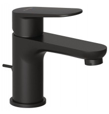 Kludi 322663975 X1 oднорычажный смеситель на умывальник 75, с донным клапаном, черный матовыйовый 322663975