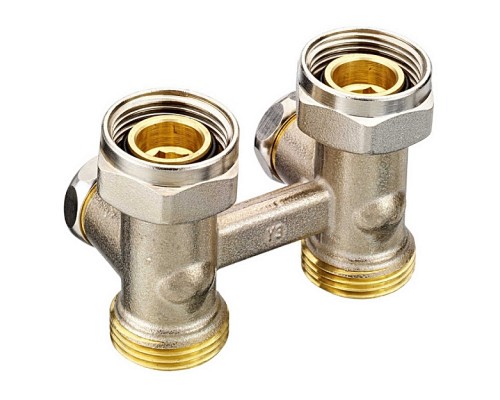 Клапан запорный радиаторный прямой Danfoss RLV-KS с переходниками G3/4 xG1/2 . 003L0220