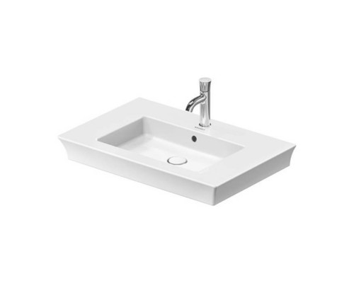 Duravit White Tulip Раковина накладная 75х49см, с переливом, без отв., цвет: белый. 2363750060