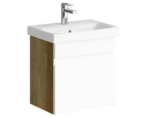 AQ SRT0105DB Smart Тумба под умывальник подвесная, с одним ящиком, дуб балтийский, 500х510х380 мм SRT0105DB