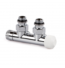 Узел нижнего подключения термостатический SR Rubinetterie угловой 1/2 х3/4 Е Хром (правый) 0684-1500C0E0