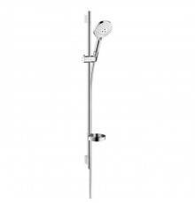 Hansgrohe Raindance Select S Душевой набор: штанга 90см., ручной душ 120, 3jet (Rain, RainAir, WhirlAir), мыльница, шланг, цвет: белый/хром. 26631400