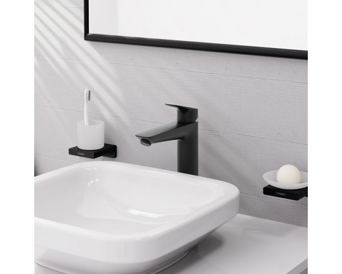 Hansgrohe Logis Смеситель для раковины, 1 отв., с донным клапаном, цвет: черный матовый. 71090670 Hansgrohe Logis Смеситель для раковины, 1 отв., с донным клапаном, цвет: черный матовый. 71090670