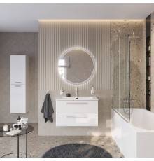 Мебель для ванной комнаты Cezares Eco Cer-N 80, bianco lucido, раковина Eco 80, ручки сатин
