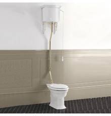 DevonDevon Westminster Унитаз 64x36.5cм с высоким бачком, трубой, фурнитура золото. IBWCWES,  IBACWESOT,  IBPCLWESOT,  IBCAWES,  IBBATTWESAL