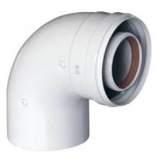 Дымоходы коаксиальные Коаксиальный отвод 90 ,без муфты (Арт.:KHG 71410151) KHG 71410151
