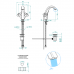 THG Pуtale de cristal bleu Смеситель для раковины, 1 отв., цвет: хром/синий хрусталь. U6B-A02-2155