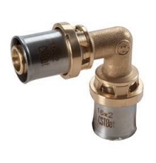 Угольник, Giacomini, RM122, 90°, 26 x 3, латунь, для труб GIACOTHERM, GIACOFLEX и многослойных