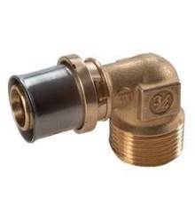 Угольник, Giacomini, RM127, 90°, Н, 1/2, 16 x 2, латунь, для труб GIACOTHERM, GIACOFLEX и многослойных