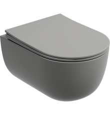 Унитаз подвесной Ceramicanova Modena Rimless CN6063MH антрацит матовый