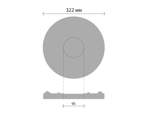 Розетка потолочная DECOMASTER 80203/10 (d нар. 322, d вн. 95,) Розетка потолочная DECOMASTER 80203/10 (d нар. 322, d вн. 95,)
