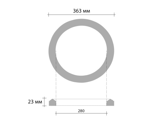Розетка потолочная DECOMASTER 80204/20 (d нар. 363, d вн.280, h=23мм) Розетка потолочная DECOMASTER 80204/20 (d нар. 363, d вн.280, h=23мм)