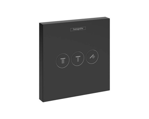 Hansgrohe ShowerSelect Запорно-переключающее устройство внешняя часть, цвет: черный матовый/хром. 15764670 Hansgrohe ShowerSelect Запорно-переключающее устройство внешняя часть, цвет: черный матовый/хром. 15764670