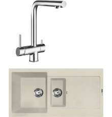 Комплект Мойка кухонная Lava D5.CRE crema + Смеситель SG14 CR chrome