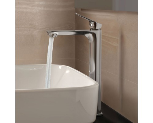 Ideal Standard Ceralife O Смеситель для раковины, на 1 отв., H24см., высокий, технология BlueStart, с донным клапаном Click Clack, цвет: хром. BE013AA