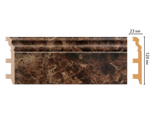 Плинтус напольный DECOMASTER D233-713 ШК/8 (120*23*2400мм)