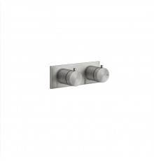 Gessi Shower316 Термостатический смеситель, с подключением на 3/4rdquo;, фильтрами и вентилем с керамическими дисками, на одну позицию, внешняя часть, цвет: шлифованная сталь. 54032#239