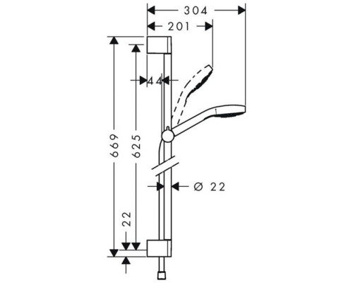 Hansgrohe Croma Select E Mul Uni душевой набор 0,65, цвет: хром. 26580400 Hansgrohe Croma Select E Mul Uni душевой набор 0,65, цвет: хром. 26580400