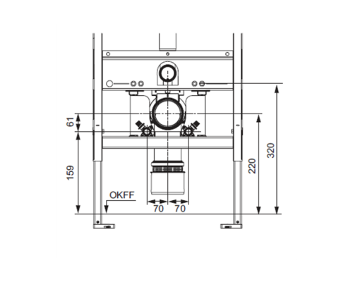TECE Монтажный комплект TECEone для установки с застенными модулями TECEprofil; для монтажа сухим способом. 9880046