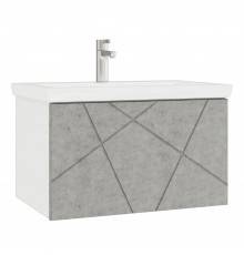 Тумба с раковиной Vigo Geometry 70, подвесная, бетон, раковина Como 70