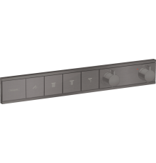 Термостатический смеситель Hansgrohe RainSelect 15382340 для душа, шлифованный черный хром