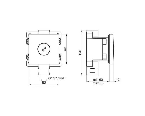Almar Spin Square Форсунка встраиваемая, вращающаяся, цвет: High Brass Brushed PVD. E044177.HB Almar Spin Square Форсунка встраиваемая, вращающаяся, цвет: High Brass Brushed PVD. E044177.HB