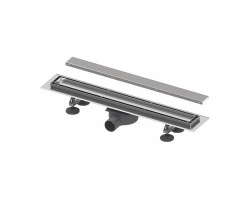 TECE TECElinus Комплект для монтажа дренажного канала 2 в 1, с основой для плитки tile и матовой решеткой steel 90см., цвет: нержавеющая сталь