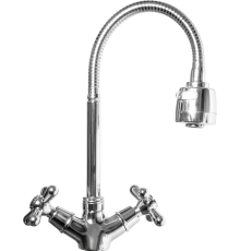 Смеситель для кухни РМС SL129-279F с гибким изливом, хром