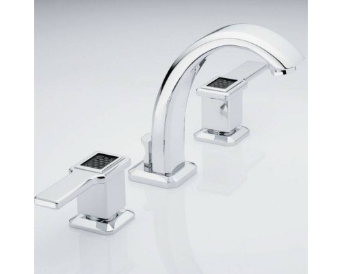 THG Meacute;tropolis agrave; manettes cristal noir Смеситель для раковины, на 3 отв., цвет: хром/черный хрусталь. A2M-A02-151 THG Meacute;tropolis agrave; manettes cristal noir Смеситель для раковины, на 3 отв., цвет: хром/черный хрусталь. A2M-A02-151
