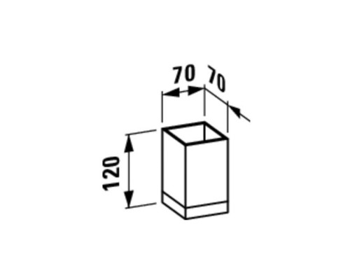 Laufen Kartell Стакан 7х7х12см., настольный, пластик, цвет: плотный белый. 3.8233.0.090.000.1