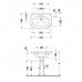 Duravit 1930 Раковина подвесная 70х50х Н: 20.5см., на 3 отв., с покрытием WonderGliss, цвет: белый. 04387000301
