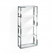 Decor Walther ET 6 Шкафчик открытый 35x15x80см, стекло белое, подвесной, цвет: хром. 0702704