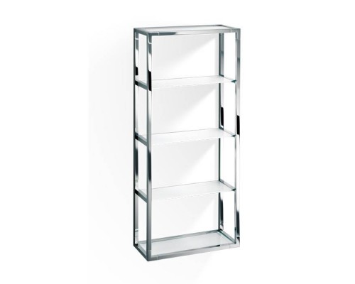 Decor Walther ET 6 Шкафчик открытый 35x15x80см, стекло белое, подвесной, цвет: хром. 0702704