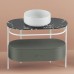 Artceram Flair 4.0 Консоль металлическая с раковиной 95x48хh75см., напольная, с выдвижным ящиком и мраморной столешницей, цвет: белый матовый. COL001 01 00, ACA068 05, ACM038 58, TFA010 90