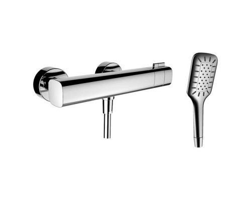 Laufen Cityplus Смеситель для душа, настенный, термостатический, с ручным душем MyCity100 и шлангом, цвет: хром. 3.3375.7.004.136.1
